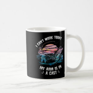 Ich kann heute nicht arbeiten, mein Arm ist in Gip Kaffeetasse