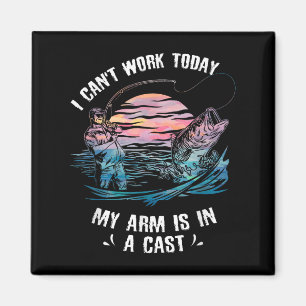Ich kann heute nicht arbeiten, mein Arm ist in Gip Magnet