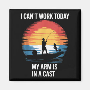 Ich kann heute nicht arbeiten, mein Arm ist in Gip Magnet