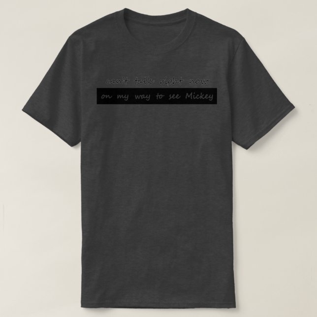 Ich kann jetzt nicht auf dem Weg 1 sprechen T-Shirt (Design vorne)