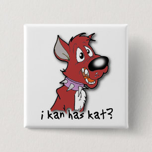 Ich kann Katze haben? Lustiger Knopf Ich kann habe Button