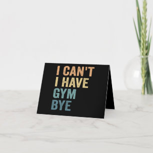 Ich kann kein Gymnastikgeschenk von lustiger Fitne Dankeskarte
