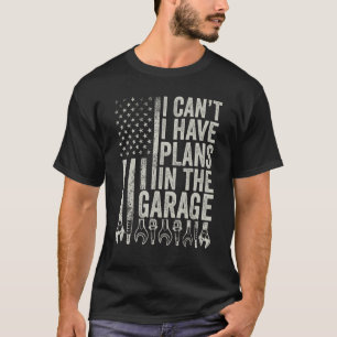 Ich kann keine Pläne im Auto-Mechaniker-Ventilator T-Shirt