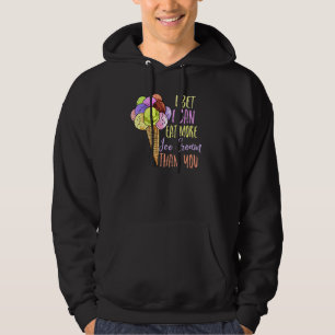 Ich kann mehr Eiscreme Sommereis Party Sq Hoodie