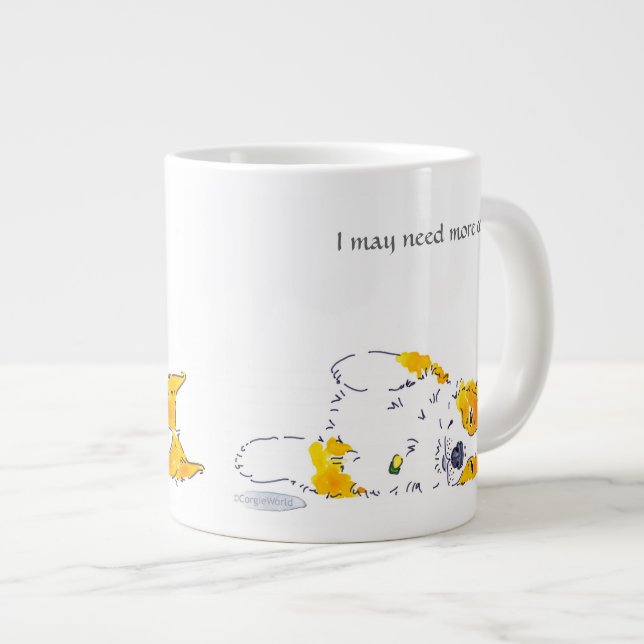Ich kann mehr Kaffeecorgi-Tasse benötigen Jumbo-Tasse (Vorderseite Rechts)