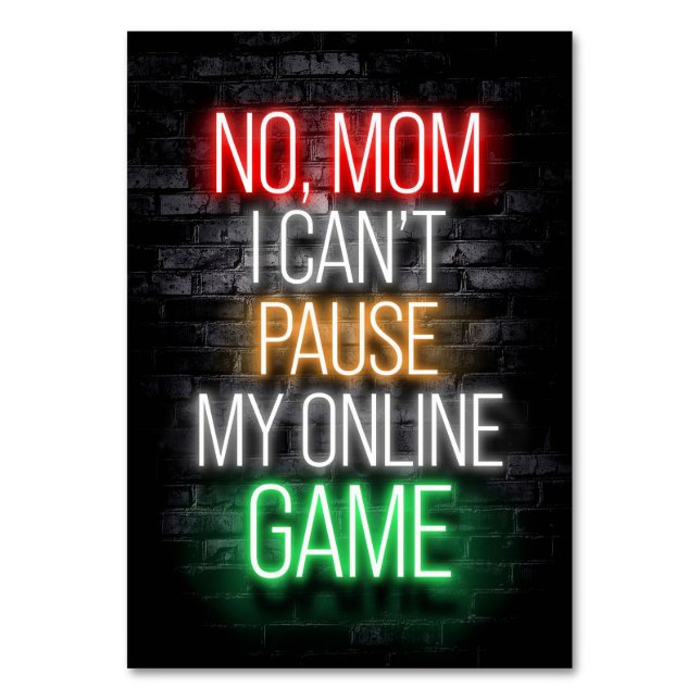 Ich kann mein Online-Spiel nicht pausieren Tischnummer (Vorderseite)