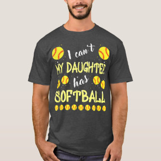 Ich kann meine Tochter nicht mit Softball für Vate T-Shirt
