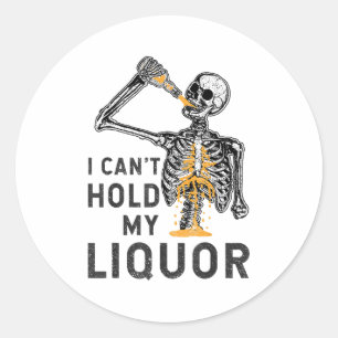 Ich kann meinen Alkohol nicht vertragen Lustiger H Runder Aufkleber