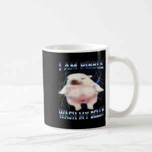 Ich kann meinen Bauch waschen Lustiger Hund reinig Kaffeetasse