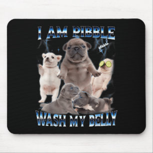 Ich kann meinen Bauch waschen Lustiger Hund reinig Mousepad