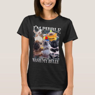 Ich kann meinen Bauch waschen Lustiger Hund reinig T-Shirt