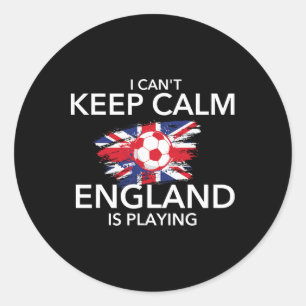 Ich kann mich nicht beruhigen England spielt - Fuß Runder Aufkleber