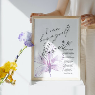 Ich kann mir Blume Lyric Song Poster kaufen