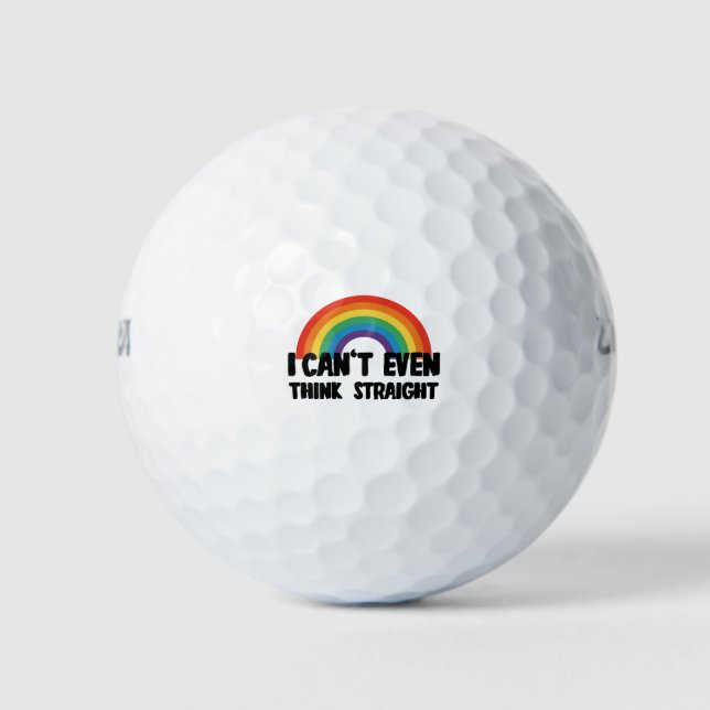 Ich kann mir nicht einmal einen glühenden Gay Prid Golfball (Vorderseite)