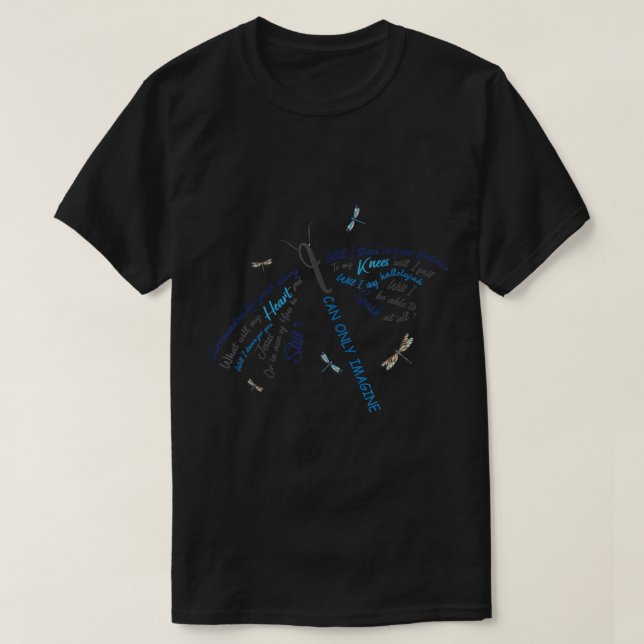 Ich kann mir nur vorstellen, Jesus Blume Schmetter T-Shirt (Design vorne)