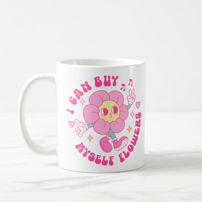Ich kann mir selbst Blume kaufen Kaffeetasse (Links)