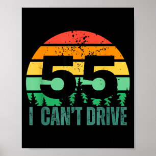 Ich kann nicht 55 Bday Retro Geburtstagsfeier für Poster