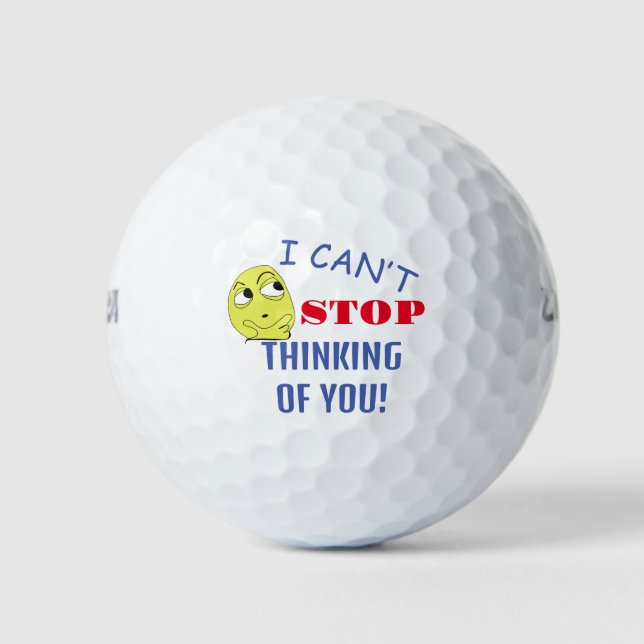 Ich kann nicht aufhören, an dich zu denken golfball (Vorderseite)