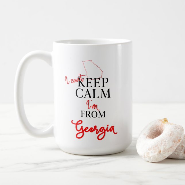 Ich kann nicht Behalten, dass ich aus Georgien bin Kaffeetasse (Mit Donut)