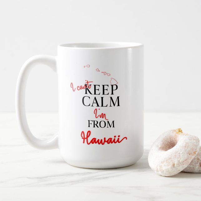 Ich kann nicht Behalten, dass ich aus Hawaii bin Kaffeetasse (Mit Donut)