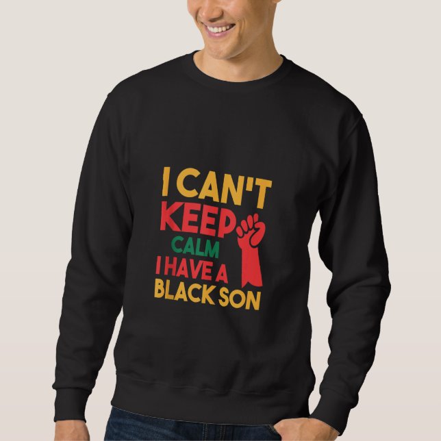 Ich kann nicht Behalten Ruhe habe ich ein Schwarze Sweatshirt (Vorderseite)