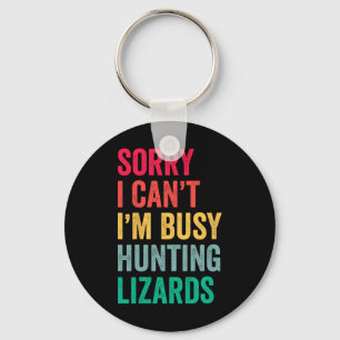 Ich kann nicht beschäftigt JagdLizards Funny Gecko Schlüsselanhänger