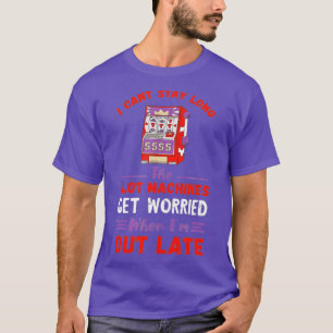 Ich kann nicht Bleibe, lange Spielautomaten spiele T-Shirt