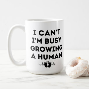 Ich kann nicht damit beschäftigt sein, eine mensch kaffeetasse