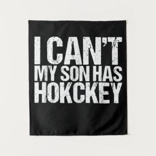 Ich kann nicht, dass mein Sohn Hockey-Mama lustige Wandteppich