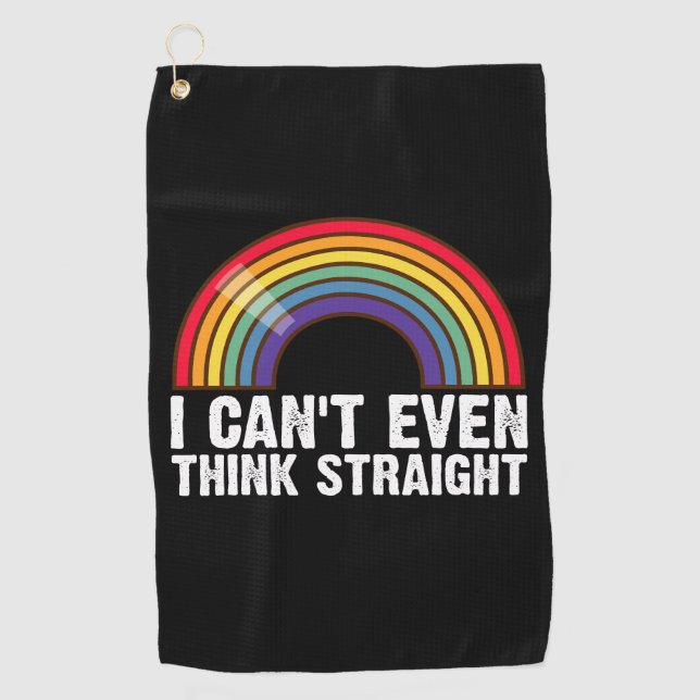 Ich kann nicht einmal denken, gerade LGBTQ-Stolz M Golfhandtuch (Vorderseite)