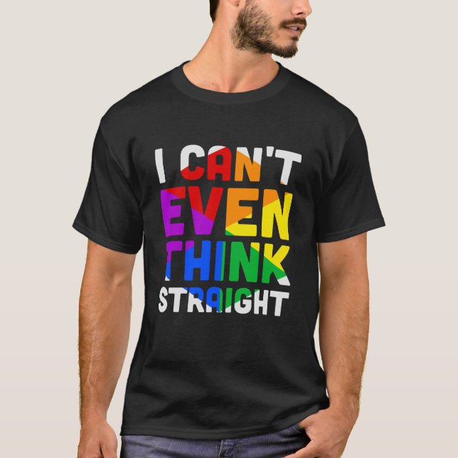 Ich kann nicht einmal direkt denken T-Shirt (Vorderseite)
