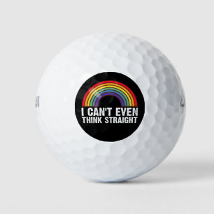 Ich kann nicht einmal geradeaus denken LGBTQ-Stolz Golfball
