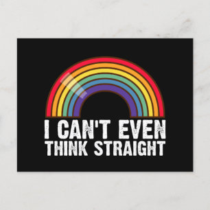 Ich kann nicht einmal geradeaus denken LGBTQ-Stolz Postkarte