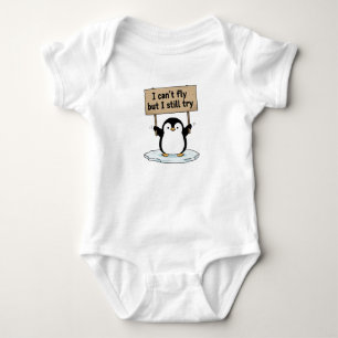 „Ich kann nicht fliegen, aber ich versuche es trot Baby Strampler