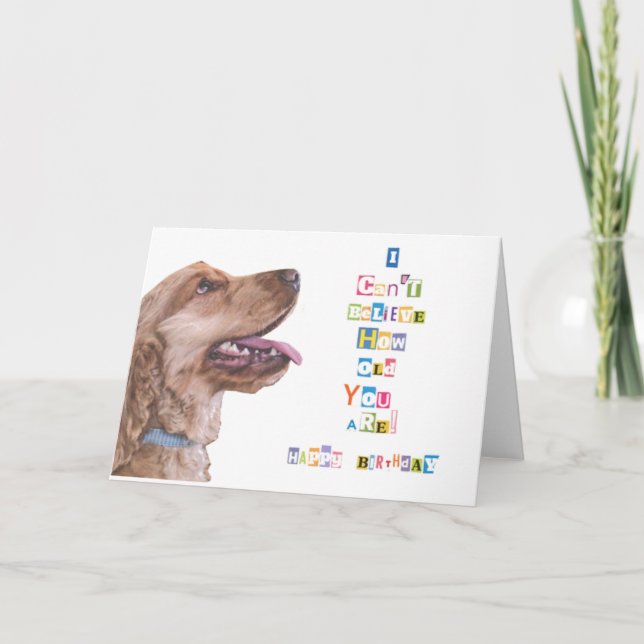 Ich kann nicht glauben, wie alt Sie Karte (Vorderseite)