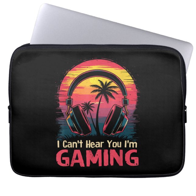 Ich kann nicht hören, dass ich Videospiele spiele  Laptopschutzhülle (Vorderseite)