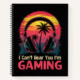 Ich kann nicht hören, dass ich Videospiele spiele  Notizbuch
