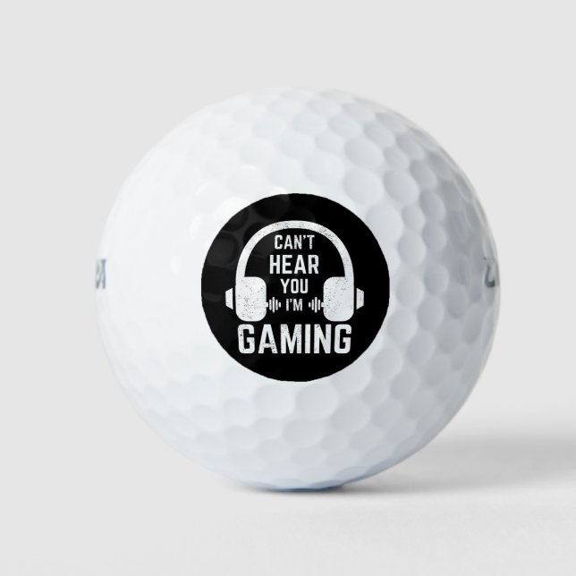 Ich kann nicht hören, dass ich Videospieler bin Golfball (Vorderseite)