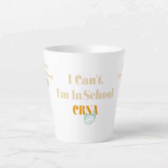 Ich kann nicht, ich bin in der Krna-Schule Milchtasse (Vorderseite)