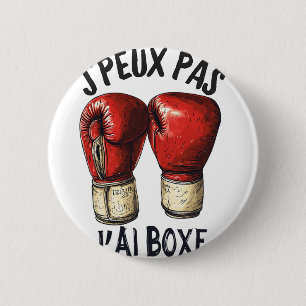 Ich kann nicht, ich habe Boxen Boxer Lustig Button