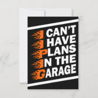 Ich kann nicht, ich habe Pläne in der Garage Auto