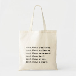 Ich kann nicht, ich habe... Tote Tasche. Tragetasche
