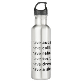 Ich kann nicht, ich habe.. Wasserflasche. Edelstahlflasche