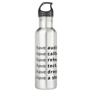 Ich kann nicht, ich habe.. Wasserflasche. Edelstahlflasche