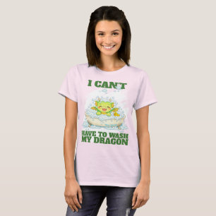 Ich kann nicht, ich muss meinen Drachen rosa wasch T-Shirt