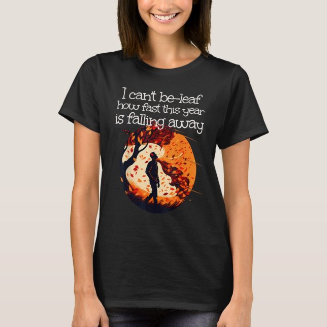 Ich kann nicht mit einem coolen spazierenden Autum T-Shirt (Vorderseite)