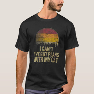 Ich kann nicht mit meinem Cat Funny Sprichwort Ret T-Shirt