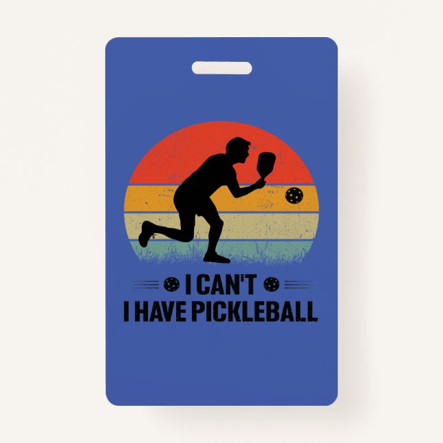 Ich kann nicht pickleball haben, Pickleball Lover Ausweis (Vorderseite)