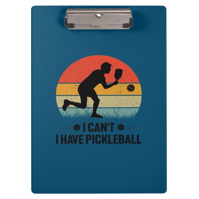 Ich kann nicht pickleball haben, Pickleball Lover Klemmbrett (Vorderseite)