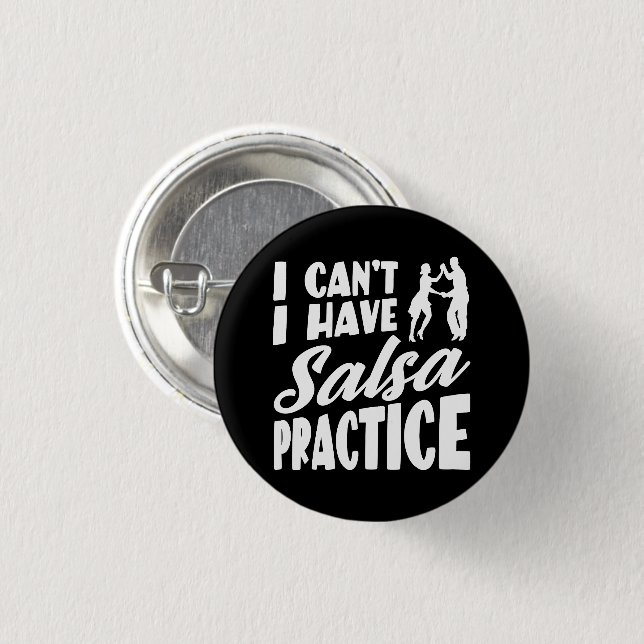 Ich kann nicht Salsa mit lateinischen Tänzen Salsa Button (Vorne & Hinten)